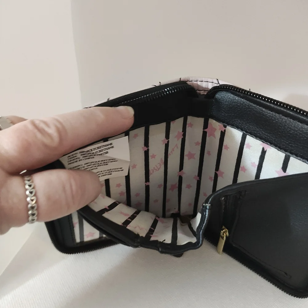 Betsey Johnson Pink and Black Cat Wallet - Picture 5 of 8